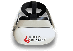 vr headset fire&flames