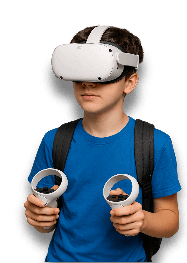 dziecko w goglach vr